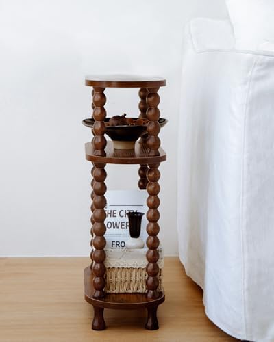 3-Tier Narrow Side Table, Slim End Table for Small Spaces