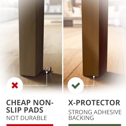 X-PROTECTOR Non Slip Furniture Pads – 12 Premium Furniture Grippers 3"!