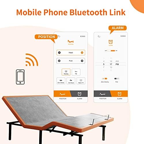 ESHINE King Adjustable Bed Frame with 12" Mattress, Zero Gravity