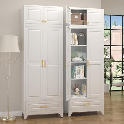 SteeLoong 90" Metal Storage Cabinet with Doors and 3 Adjustable Shelves