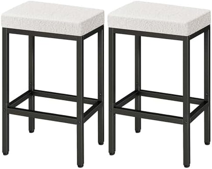 26 Inch Counter Height Bar Stools Set of 2, Fabric Barstools