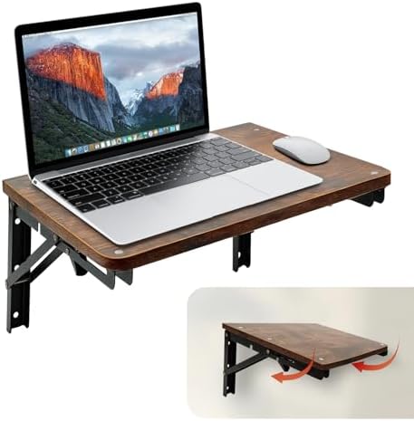 Folding Shelf Wall Mounted, 16.5inches Floating Desk for Small Space