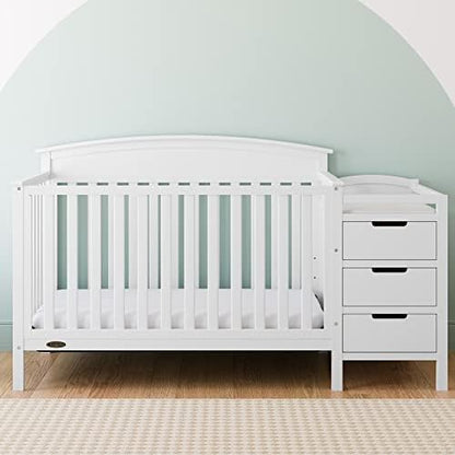 Graco Benton 4-in-1 Convertible Crib and Changer, White