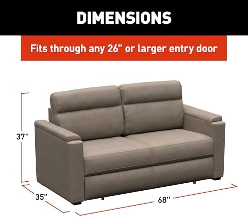 Thomas Payne Signature Heritage Series 68" Driftwood RV Rest Easy Sleeper Sofa with Easy-to-Use Fold-Out Mechanism, 81" Bed Depth - 2024044352