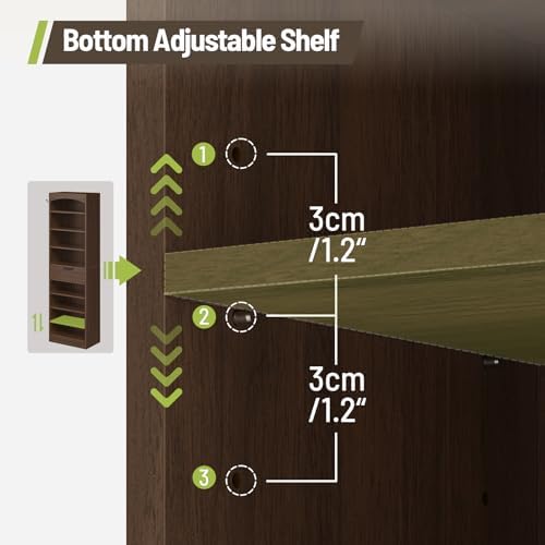Tall Freestanding Shoe Storage Cabinet for Entryway