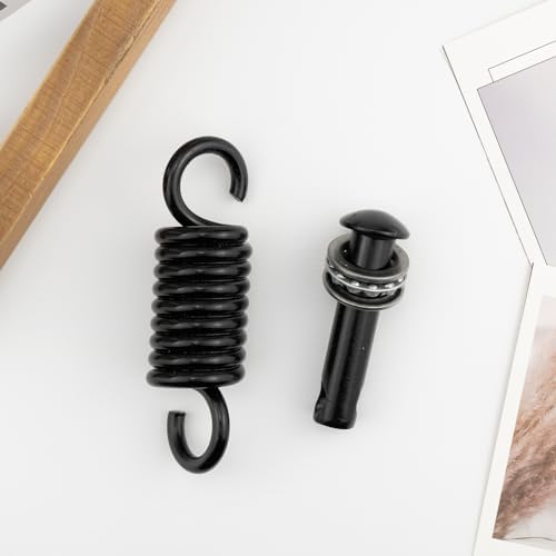 Hammock Chair Ultimate Hanging Kit by JPKTA - 500lbs Capacity Egg Hammock Chair Spring Hook and Pin Plug Hardware Black for Hanging Basket Chairs Hammock and Porch Swings Replacement Parts