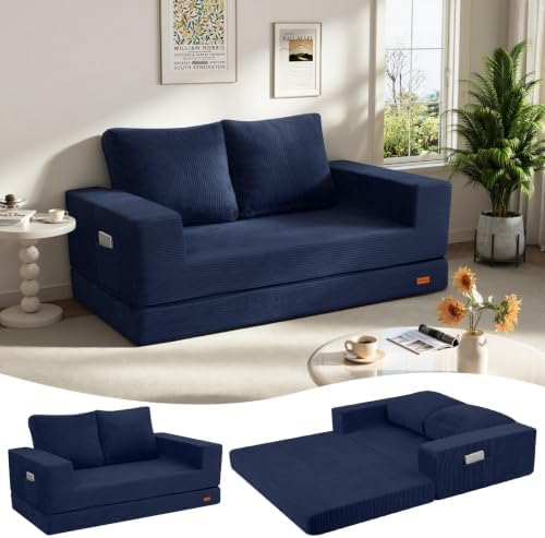 COMAX Futon Sofa Bed, Convertible Sofa Bed, Folding Boneless Couches