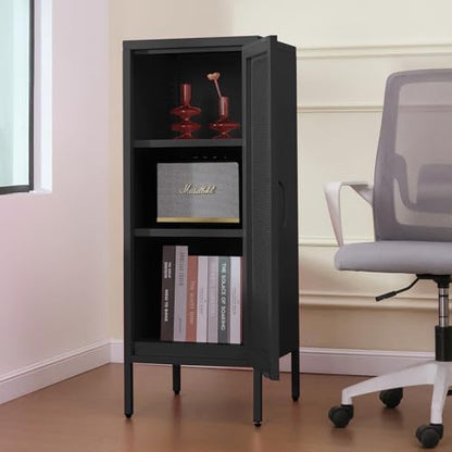 ALBAD Slim Metal Storage Cabinet with Mesh Door