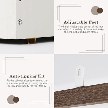 2 Doors Armoire Wardrobe Closet w/ Folding Sliding Barn Door,Antique White