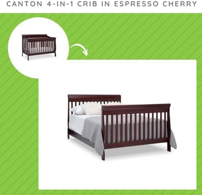 Full-Size Wood Conversion Kit Bed Rails for Canton Cribs by Delta Children