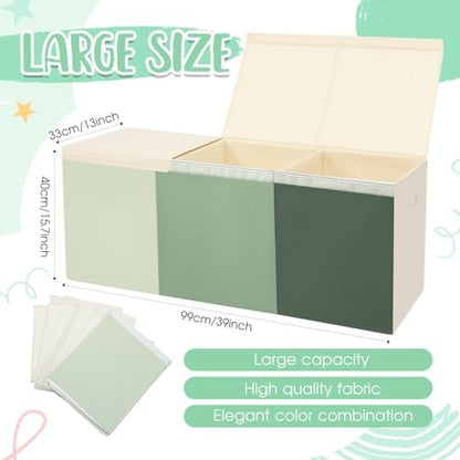 Patelai Extra Large Toy Chest with Lid,39 x 13 x 15.7'',Sage Green