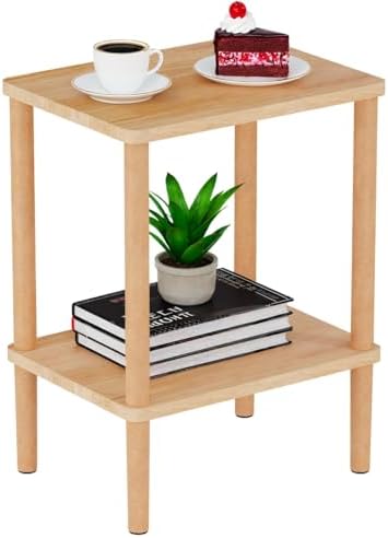Solid Wood Side Table, Small End Table, Narrow Nightstand Bedside Table