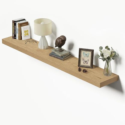 Single Floating Shelves 48x10” Set of 1, Oak