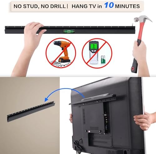 KAMIWI No Drill No Stud TV Wall Mount for 22-55 Inch TVs up to 100lbs