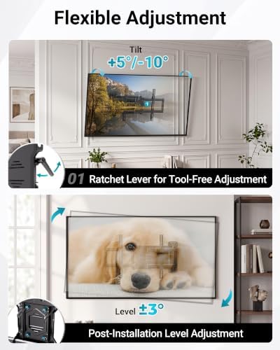 BONTEC Long Arm Corner TV Wall Mount for Most 42-75 Inch TVs