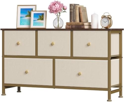 5 Drawer Dresser for Bedroom, Fabric Storage Drawer Unit