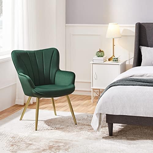 Yaheetech Accent Chairs Set of 2, Upholstered Armchairs, Green