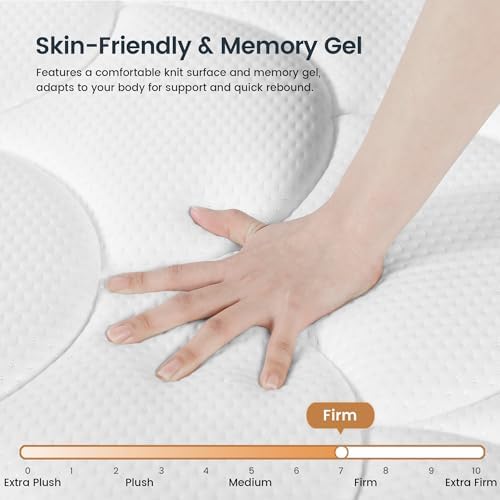 LETMOON Firm King Size Mattress [New Version], 12 Inch Gel Memory Foam Hybrid Mattress King Size Bed in a Box, Pressure & Pain Relief, Individual Pocket Spring, Upgraded Edge Support, CertiPUR-US