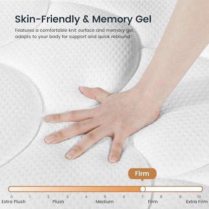 LETMOON Firm King Size Mattress [New Version], 12 Inch Gel Memory Foam Hybrid Mattress King Size Bed in a Box, Pressure & Pain Relief, Individual Pocket Spring, Upgraded Edge Support, CertiPUR-US