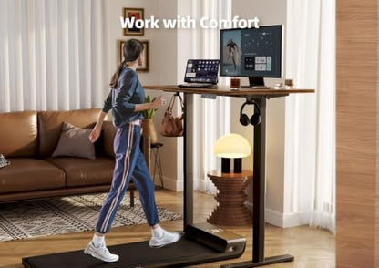 YDN 32 x 19 Inch Rustic Brown Electric Standing Desk