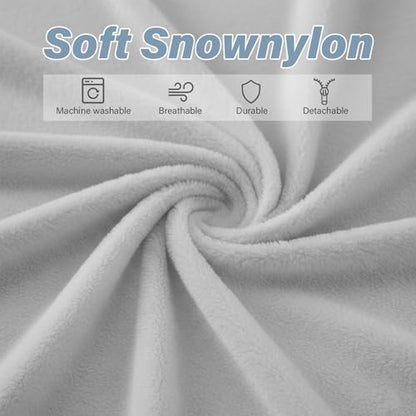 Tiita Convertible Folding Sofa Bed Single Size for Adults with Pillow, Plush Fabric Floor Mattress Couch Bed, Washable Cover & Side Pocket, Guest Room, Dorm, Apartment, Living Room, White Gray