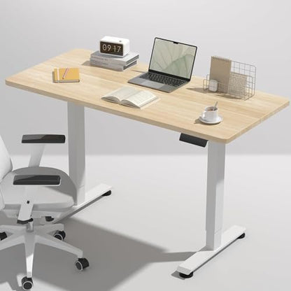Veken 47.2 Inch Large Electric Standing Desk, Gaming Table, Nature