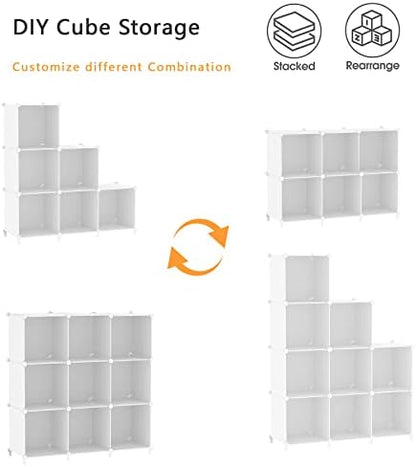 AWTATOS Closet Organizers and Storage, 6 Cube Storage Organizer, White