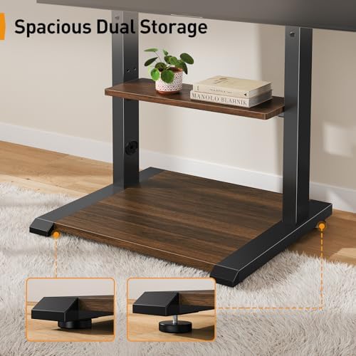 Perlegear Floor TV Stand with Power Strip for 50–110 inch TVs up to 250 lbs