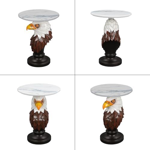 Majestic Eagle Bust Pedestal End Table