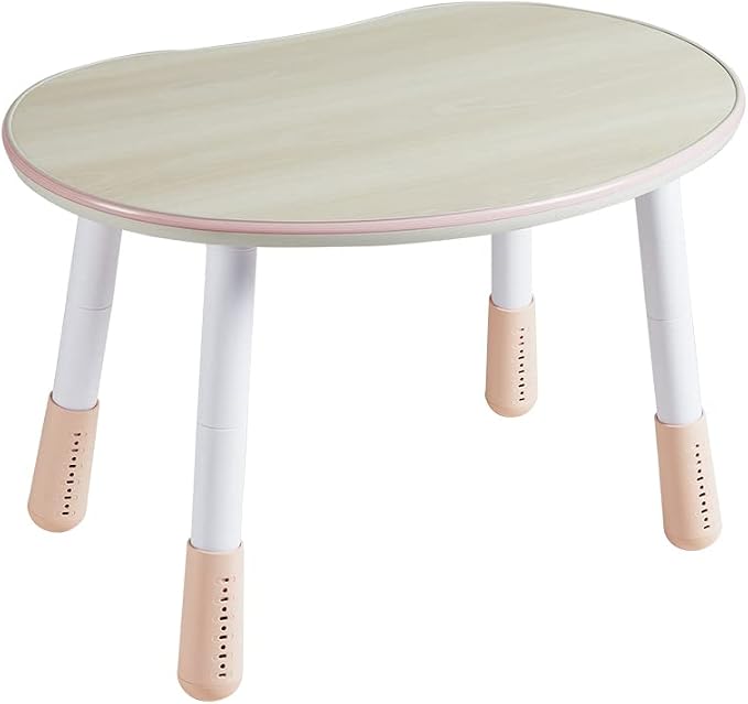 Children's Table, Height Adjustable Kids Play Table, Graffiti-Ready Kids Art Table. Suitable for Home & Kindergarten, Pink