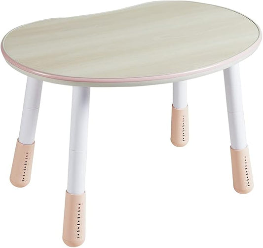 Children's Table, Height Adjustable Kids Play Table, Graffiti-Ready Kids Art Table. Suitable for Home & Kindergarten, Pink