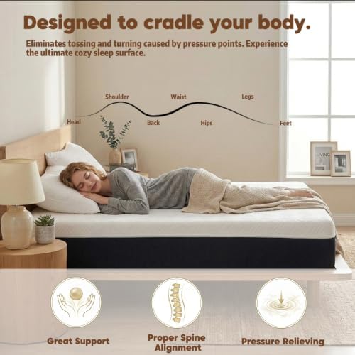 8 Inch Full Size Mattress, Memory Foam Mattress in a Box, Colchones Full