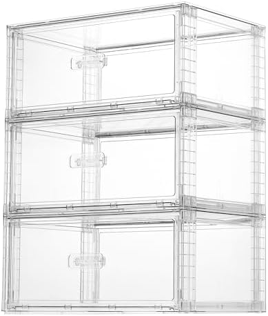 Vtopmart 3 Pack Large Clear Stackable Storage Drawers 23QT