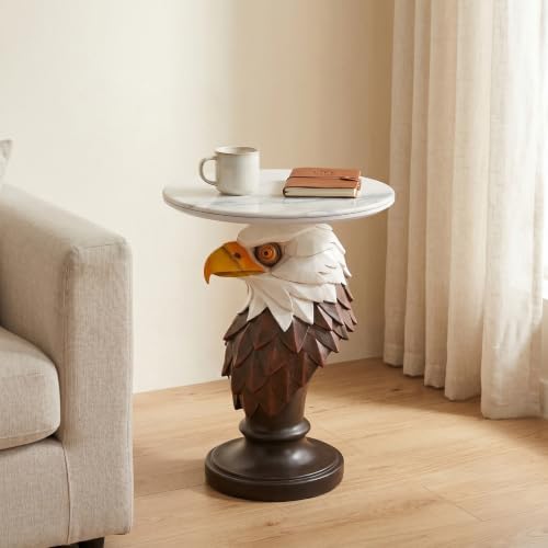 Majestic Eagle Bust Pedestal End Table