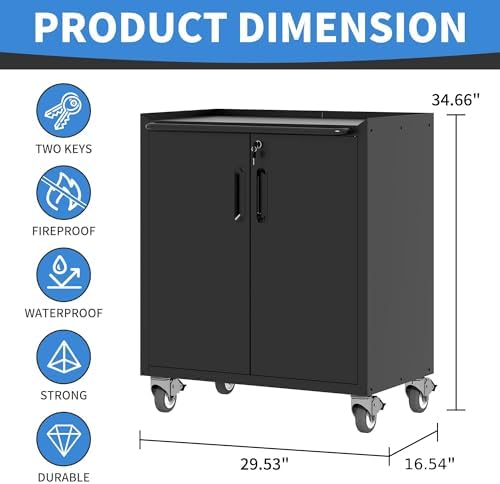 Metal Storage Cabinet for Garage, Tool Cabinet, Utility Cabinet