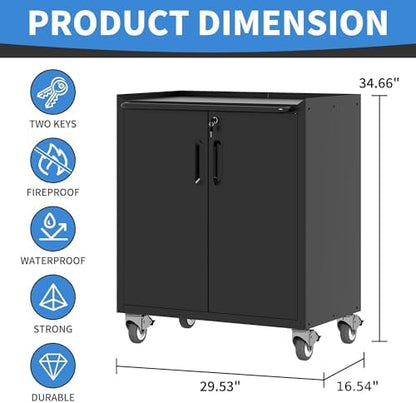 Metal Storage Cabinet for Garage, Tool Cabinet, Utility Cabinet