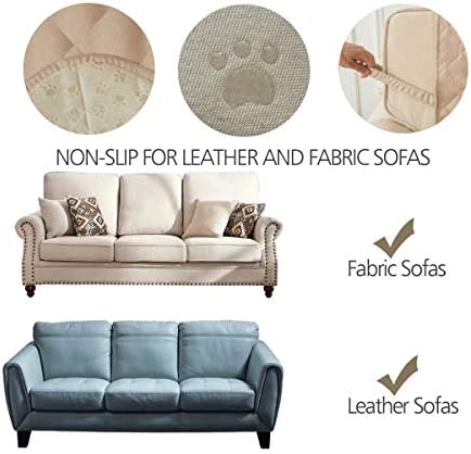 Ameritex Waterproof Nonslip Recliner Cover Stay in Place, Dog Chair Cover Furniture Protector, Ideal Recliner Slipcovers for Pets and Kids (Sand, 30'')