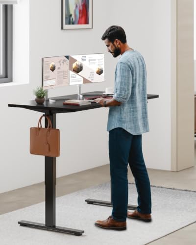 SANODESK 60''x24'' One-Piece Height Adjustable Electric Standing Desk