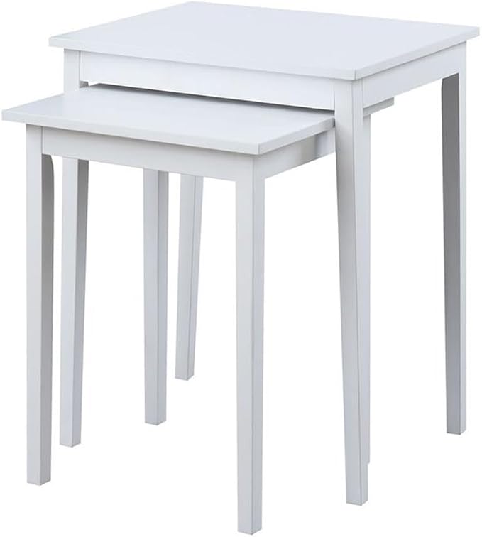 Convenience Concepts American Heritage Nesting End Tables, White