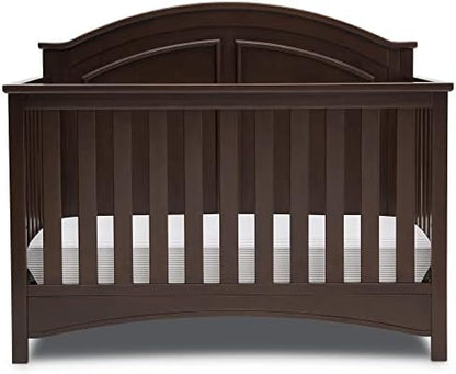 Delta Children Perry 6-in-1 Convertible Crib - Greenguard Gold Certified, Walnut Espresso