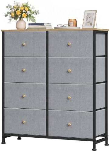 8 Drawer Dresser for Bedroom, Fabric Storage Drawer Unit
