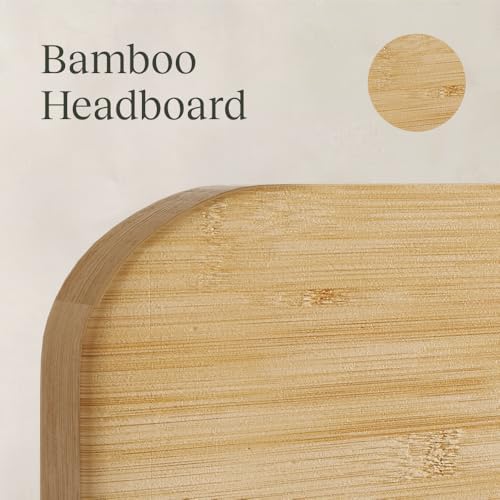 Bamboo Japanese Joinery Headboard, King, Natural, 12" Height