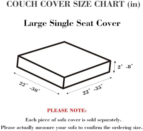 Sofa Covers Couch Covers for Sofa Pet Friendly Couch Cushion Covers Universal Sofa Covers Washable Stretch Slipcovers for Sectional Sofa (Texture Green,Large Single Seat Cover)