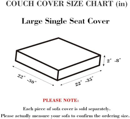Sofa Covers Couch Covers for Sofa Pet Friendly Couch Cushion Covers Universal Sofa Covers Washable Stretch Slipcovers for Sectional Sofa (Texture Green,Large Single Seat Cover)