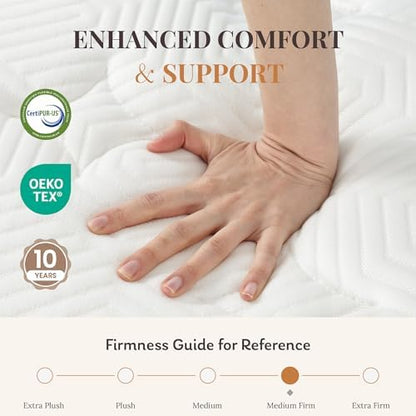 CH CHARME HOUSE King Size Mattress, 10 Inch Hybrid Mattress King Size