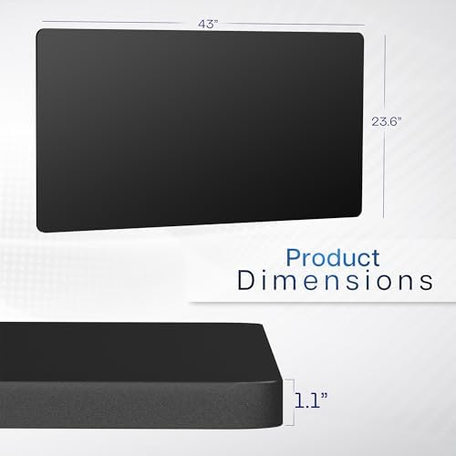 VIVO 43" x 24" Black Solid 1-Piece Table Top