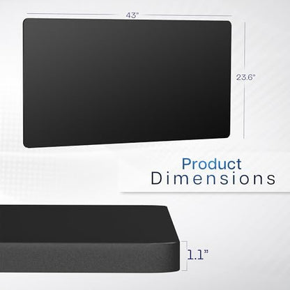 VIVO 43" x 24" Black Solid 1-Piece Table Top