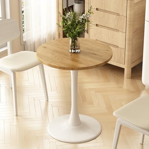 Round Dining Table 24" Circle Tulip Table for 2 People,Oak
