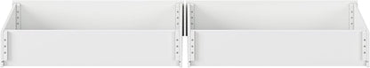 AFI, Mid-Century Modern Under Bed Storage Drawers, Twin/Full, White