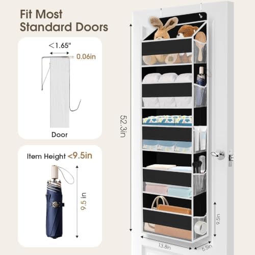 1Pack Over The Door Organizer Large Capacity Hanging Storage Room Organizer